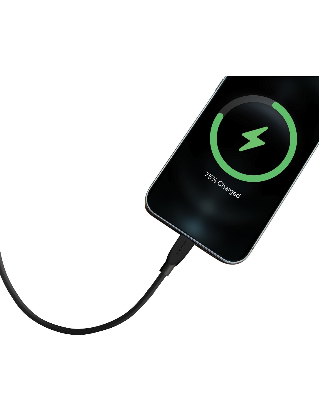 Mobiparts Car Charger Dual USB-C USB-A with USB-C USB-C Cable Black