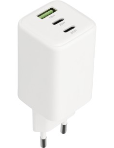 Mobiparts GaN Wall Charger USB-Cx2 USB-A PD 3.0 QC 65W White V2