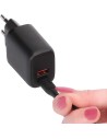 Mobiparts Wall Charger Dual USB-C USB-A with USB-C to USB-C cable Black