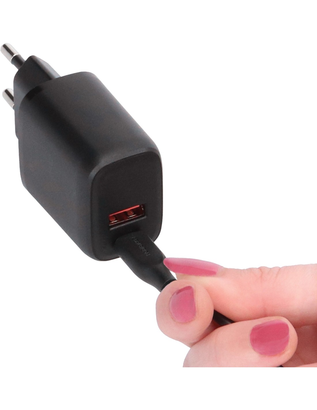 Mobiparts Wall Charger Dual USB-C USB-A with USB-C to USB-C cable Black