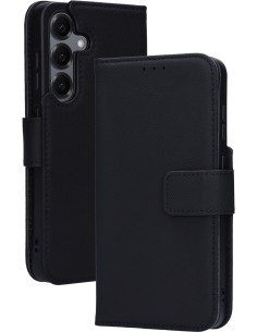 Mobiparts Leather Wallet Case Samsung Galaxy S25 Black