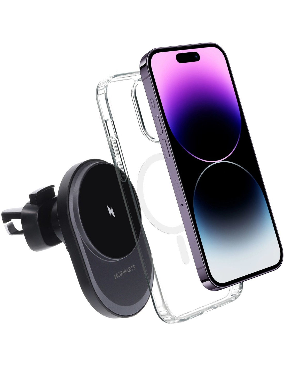 Mobiparts Magnetic Wireless Car Charger 15W Black V2