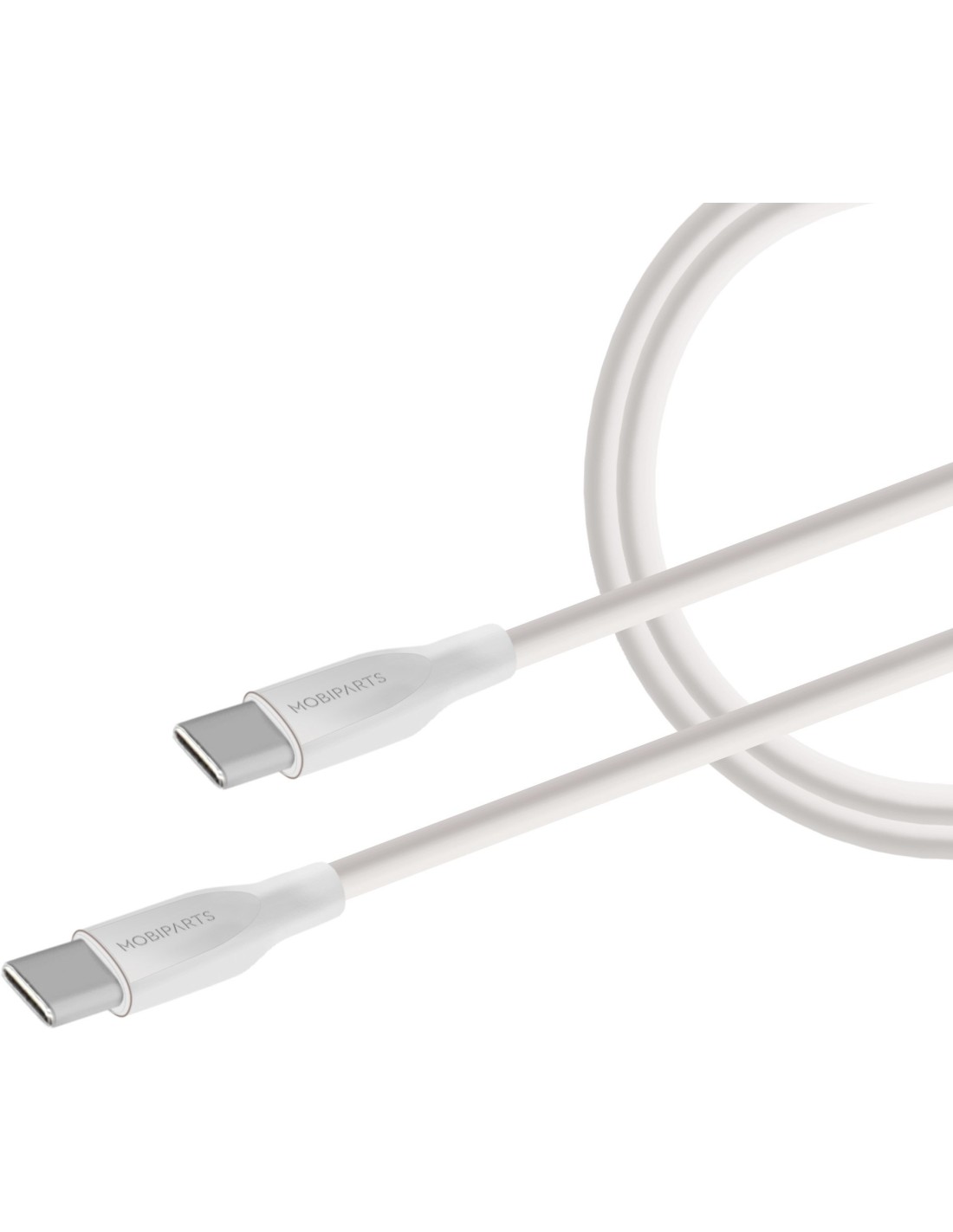 Mobiparts Wall Charger Dual USB-C USB-A with USB-C to USB-C cable White