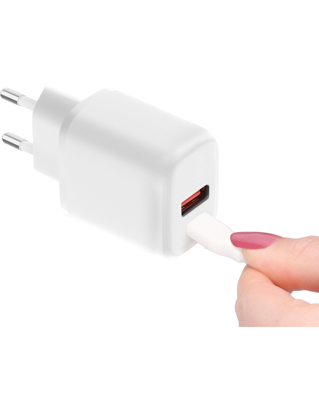 Mobiparts Wall Charger Dual USB-C USB-A with USB-C to USB-C cable White