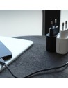 Mobiparts Wall Charger Dual USB-C USB-A with USB-C to USB-C cable White