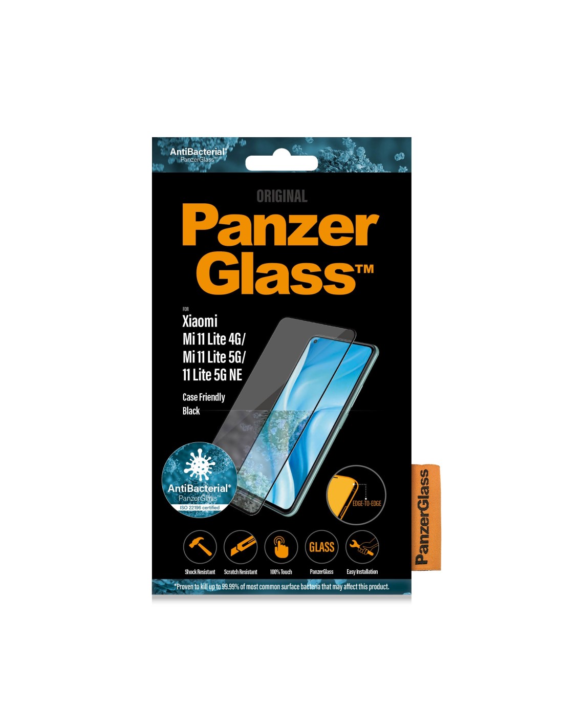 PanzerGlass Xiaomi Mi 11 Lite Black CF Super+ Glass AB