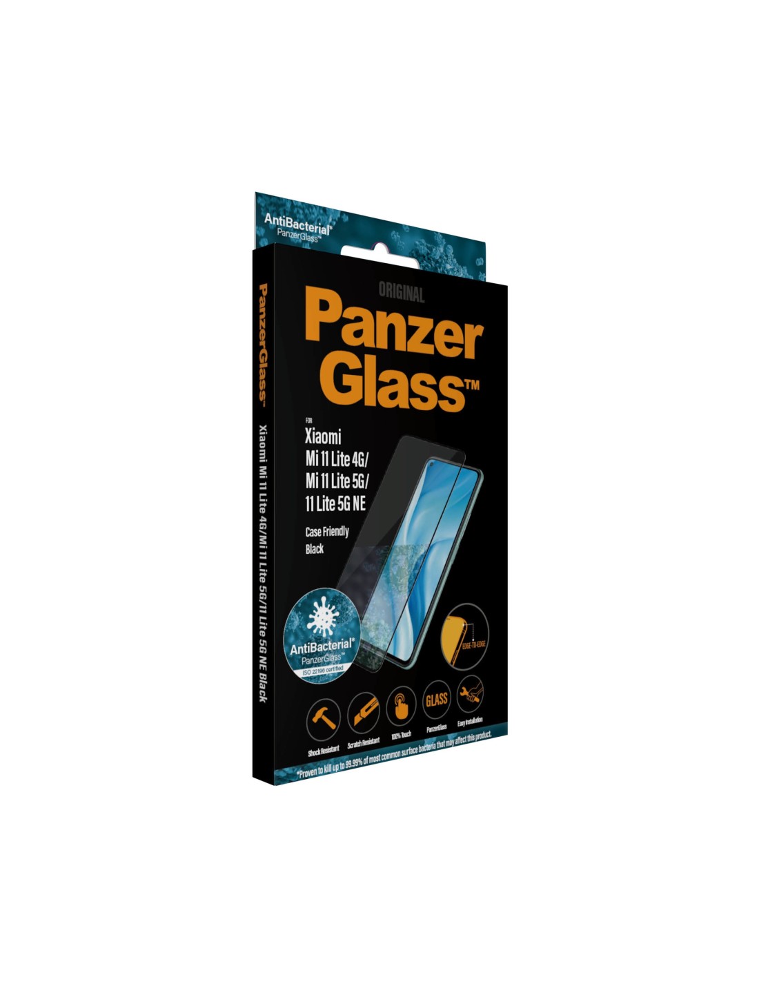 PanzerGlass Xiaomi Mi 11 Lite Black CF Super+ Glass AB