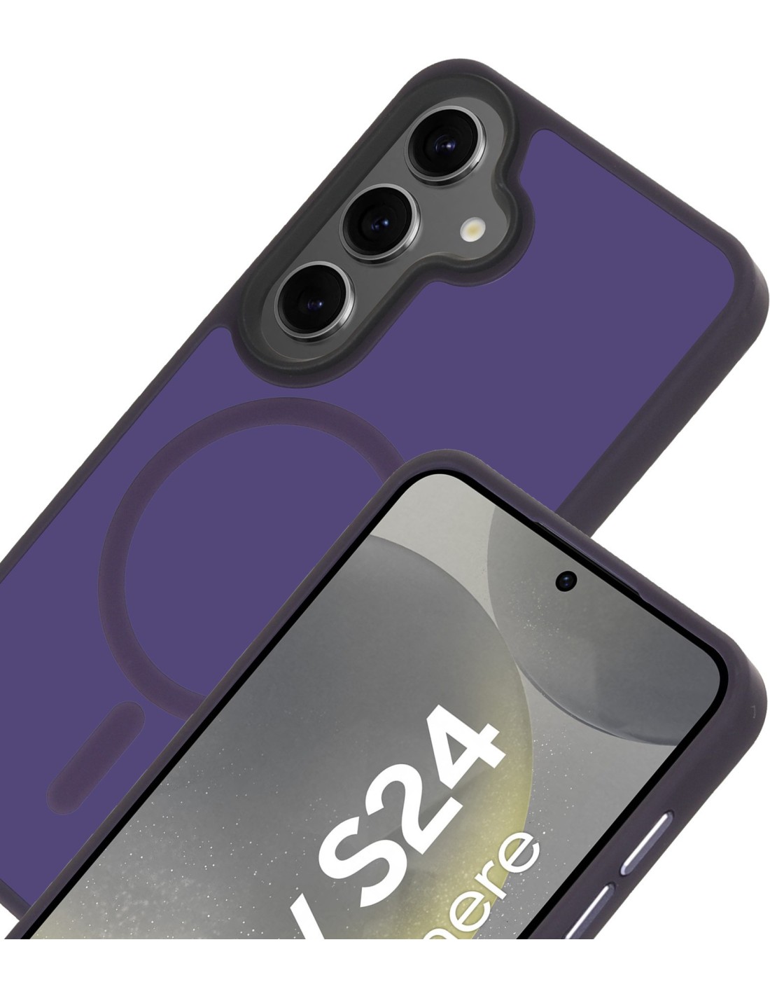 Mobiparts Hardcover Samsung Galaxy S24 Satin Purple (Magsafe Compatible)