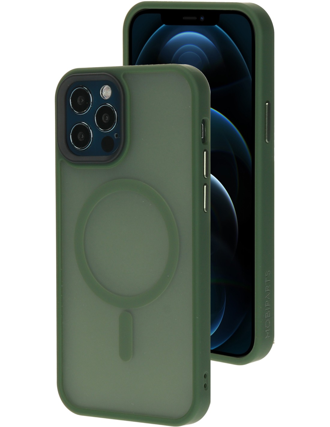 Mobiparts Hardcover Apple iPhone 12 12 Pro Satin Green (Magsafe Compatible)