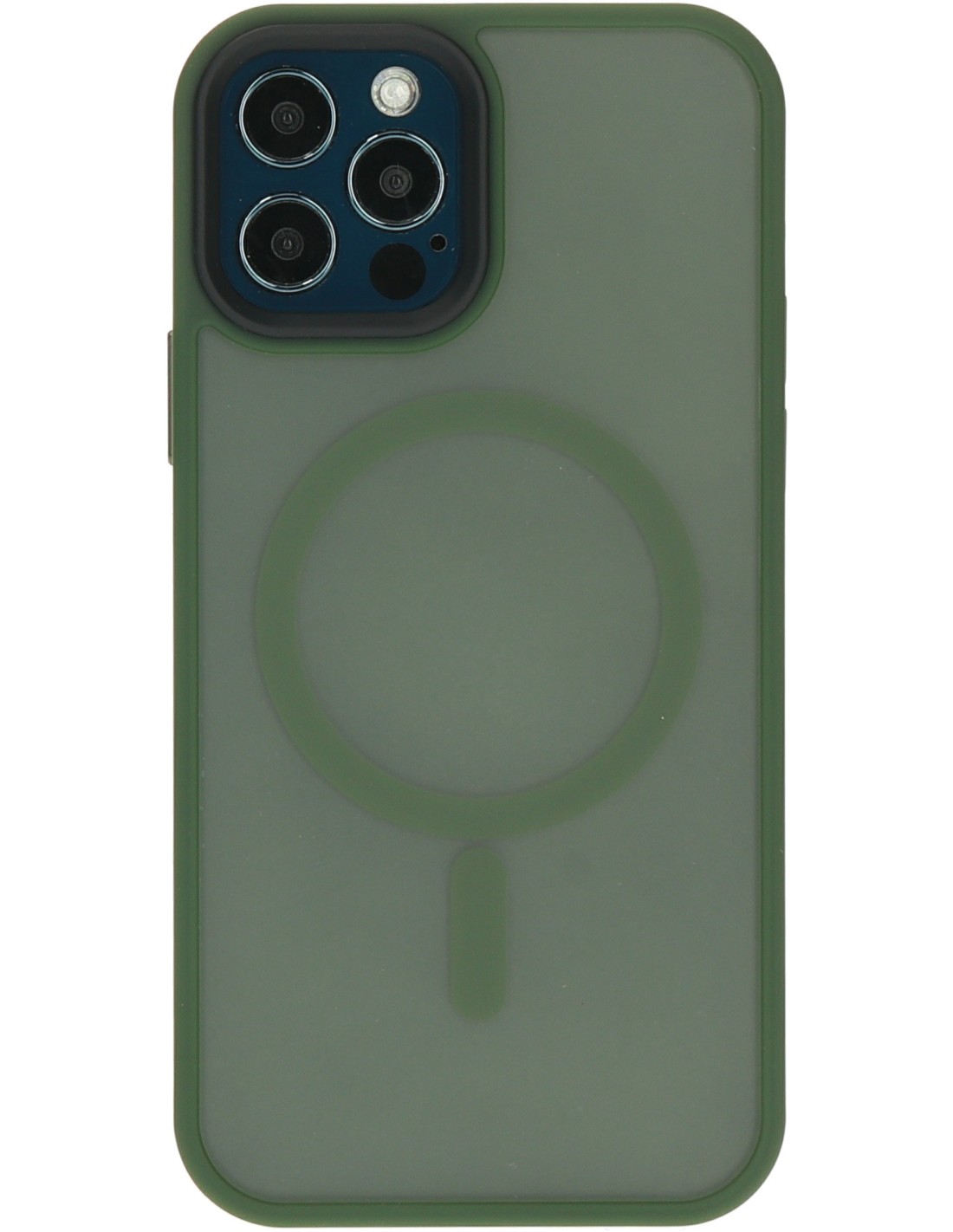 Mobiparts Hardcover Apple iPhone 12 12 Pro Satin Green (Magsafe Compatible)
