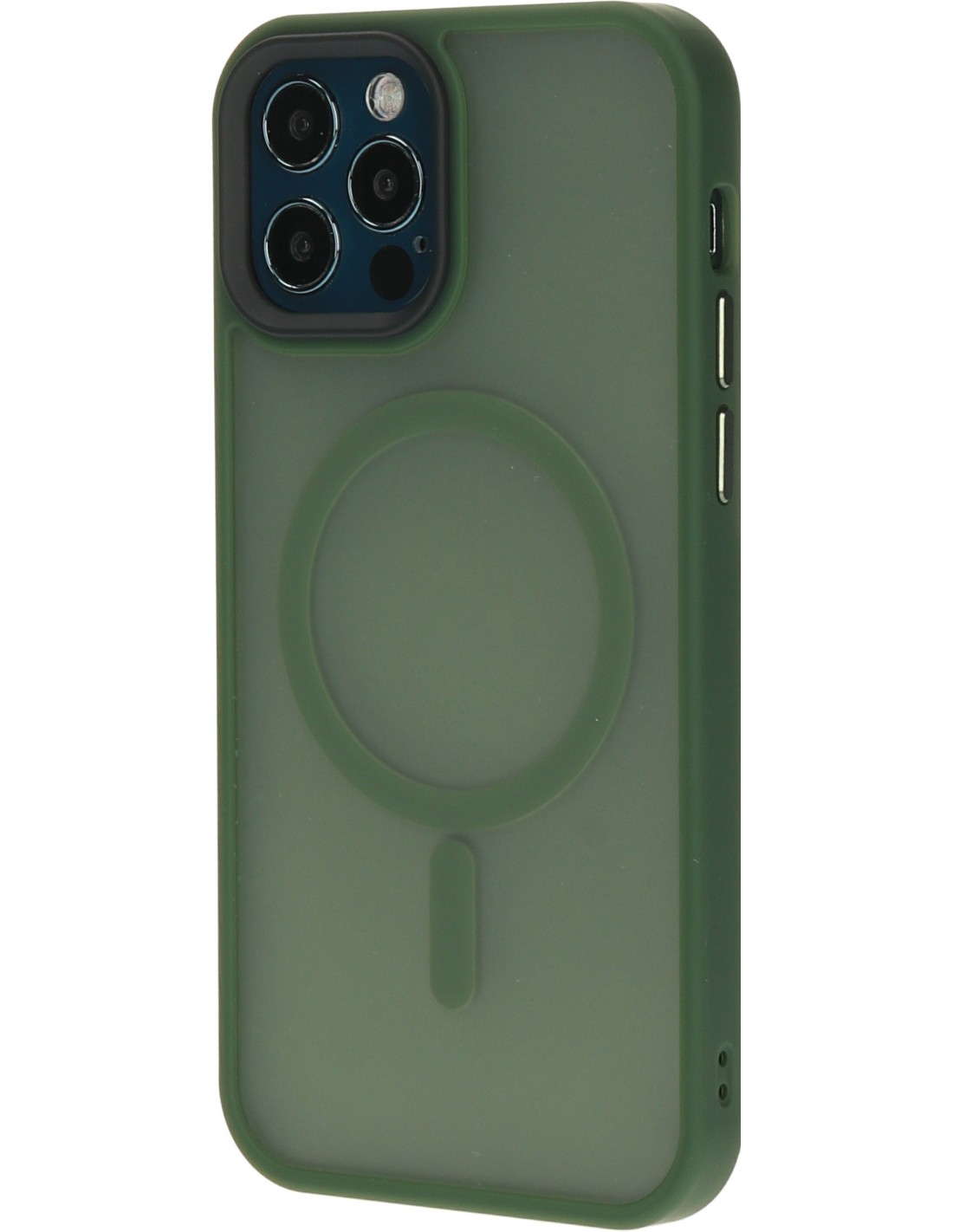 Mobiparts Hardcover Apple iPhone 12 12 Pro Satin Green (Magsafe Compatible)