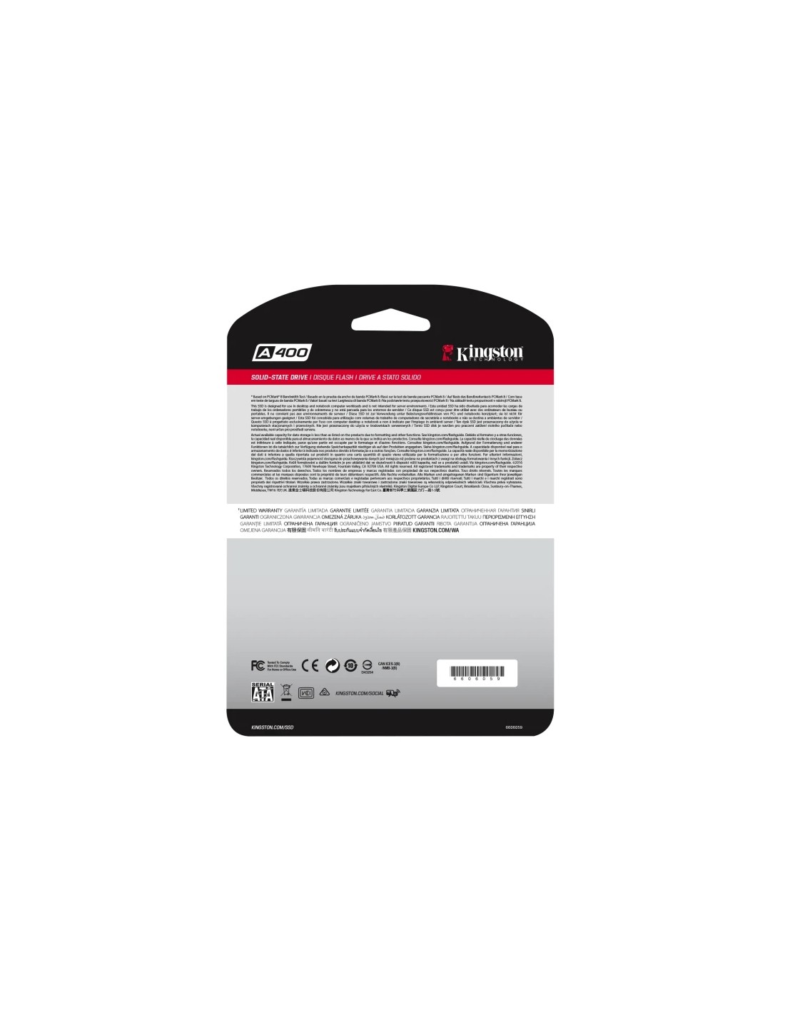Kingston A400 | 240GB SATA SSD | 2.5'' | 500MB/s Lezen | 350MB/s Schrijven
