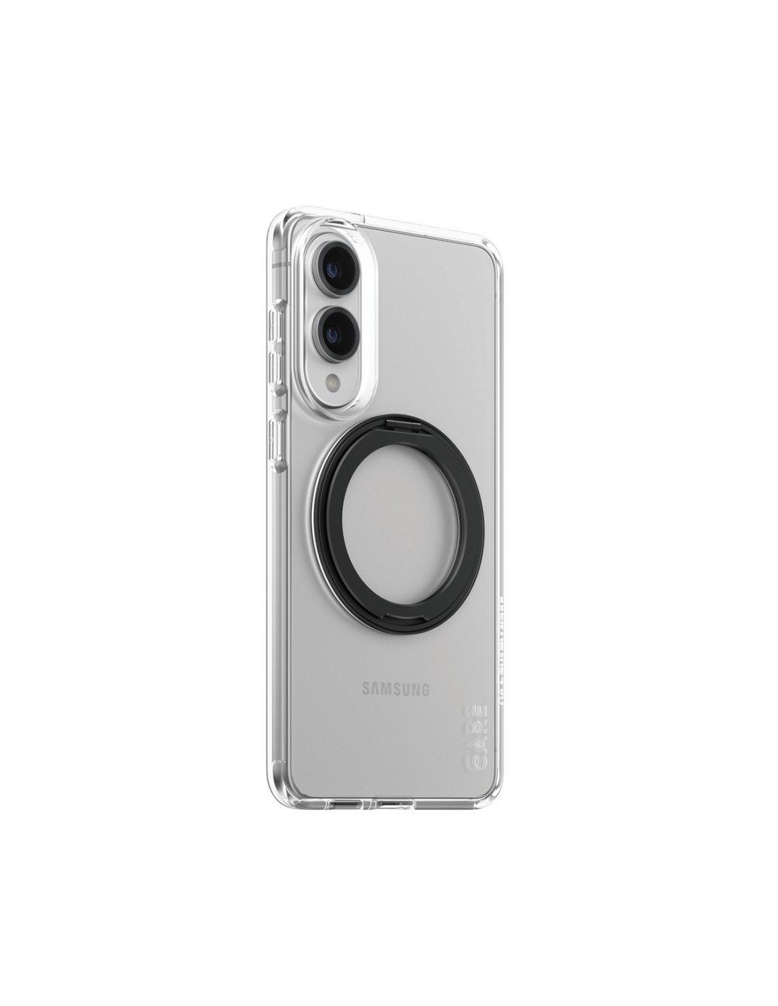 CARE by PanzerGlass Feature Case Transparent w. Black Kickstand & QI Samsung S25 Edge