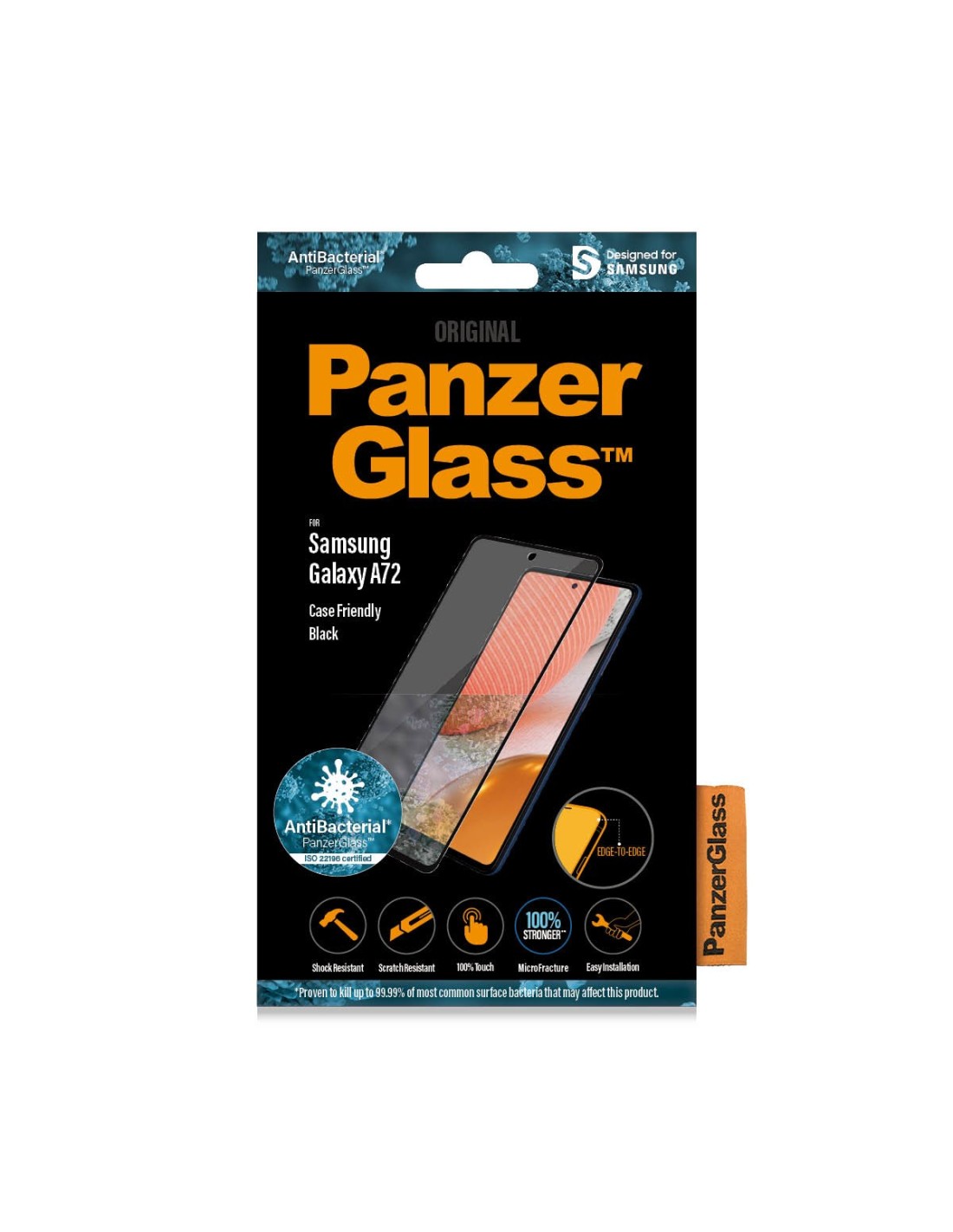 PanzerGlass Samsung Galaxy A72 4G 5G (2021) Black CF Super + Glass