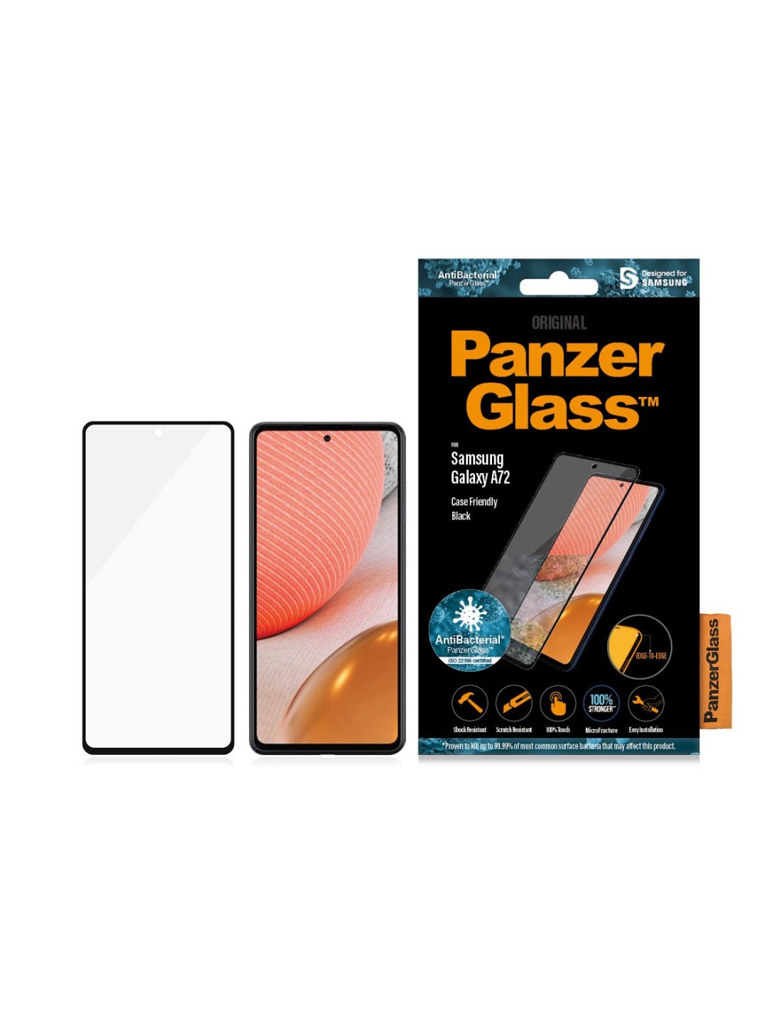 PanzerGlass Samsung Galaxy A72 4G 5G (2021) Black CF Super + Glass