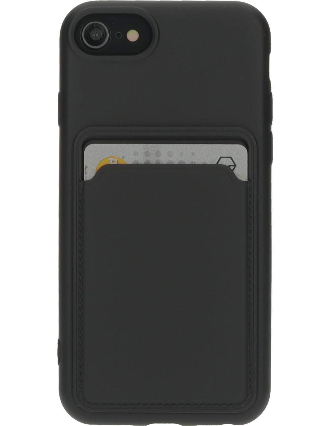 Mobiparts Classic TPU Case with Cardholder Apple iPhone 7 8 SE (2022 2020) Matt Black
