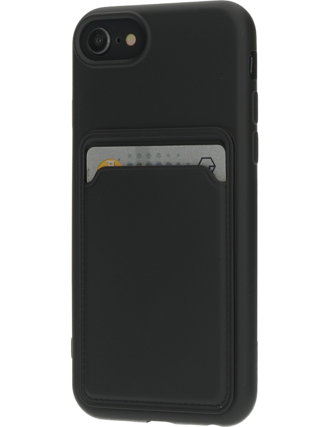 Mobiparts Classic TPU Case with Cardholder Apple iPhone 7 8 SE (2022 2020) Matt Black