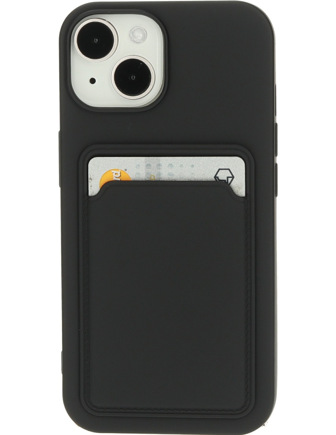 Mobiparts Classic TPU Case with Cardholder Apple iPhone 15 14 13 Matt Black