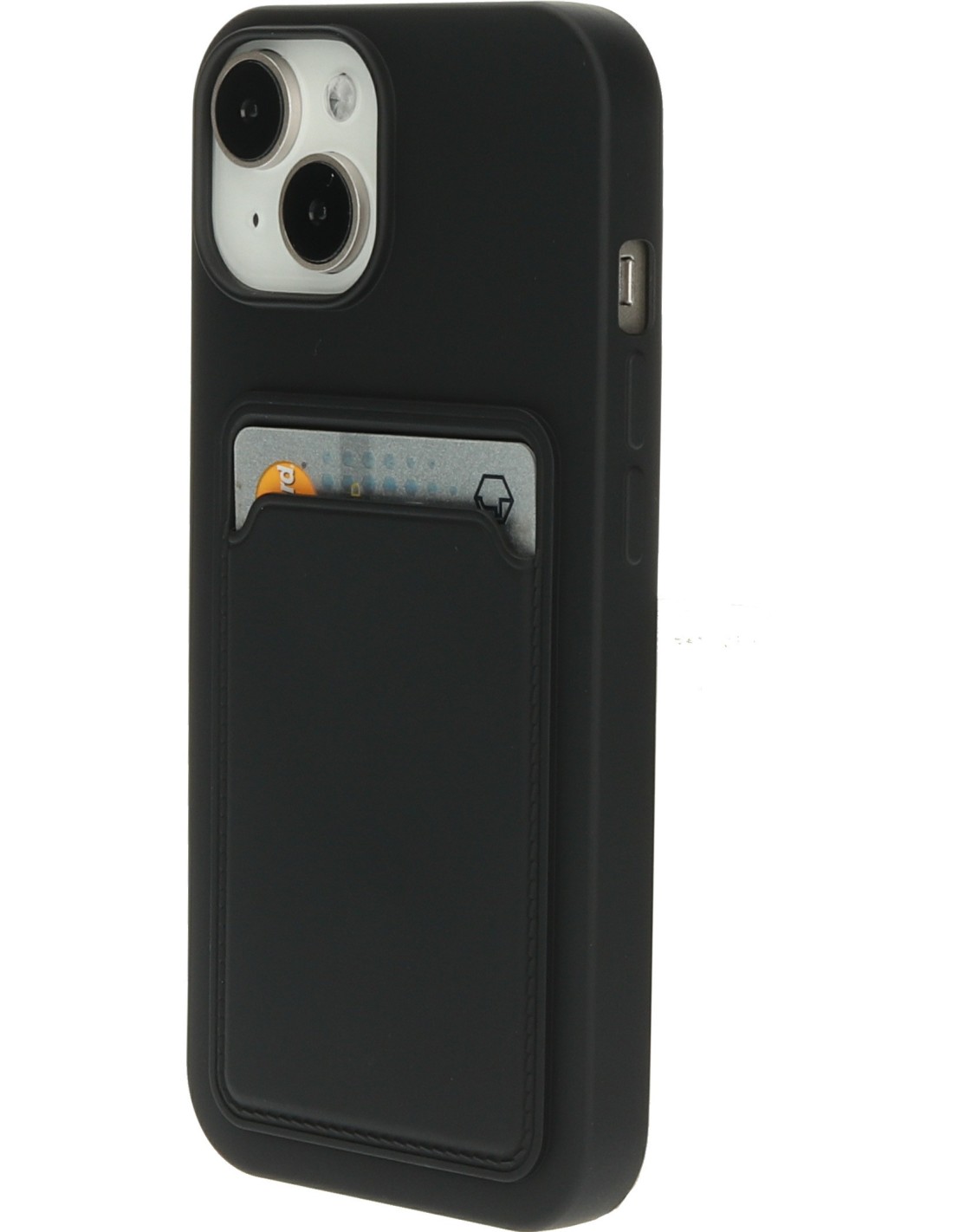 Mobiparts Classic TPU Case with Cardholder Apple iPhone 15 14 13 Matt Black