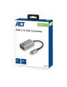 ACT AC7000 | USB-C naar VGA Adapter | 0,15 m | Aluminium Behuizing