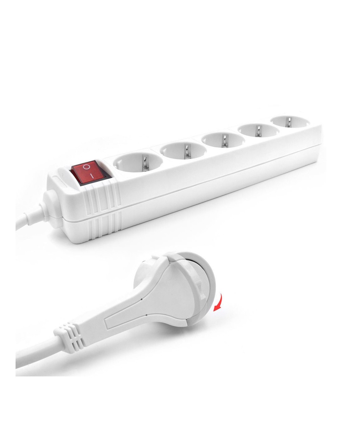 ACT AC2455 | Stekkerdoos | 5 Stopcontacten | 1,5 m | Binnen | Wit