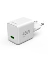 Hama Snellader, GaN, USB-C, Super-Mini-Charger, PD, 45 W, wit Smartphone accessoires