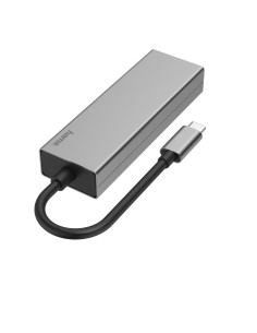 USB-C-multiport-adapter, 4-poorts, 2x USB-A, USB-C, LAN ethernet