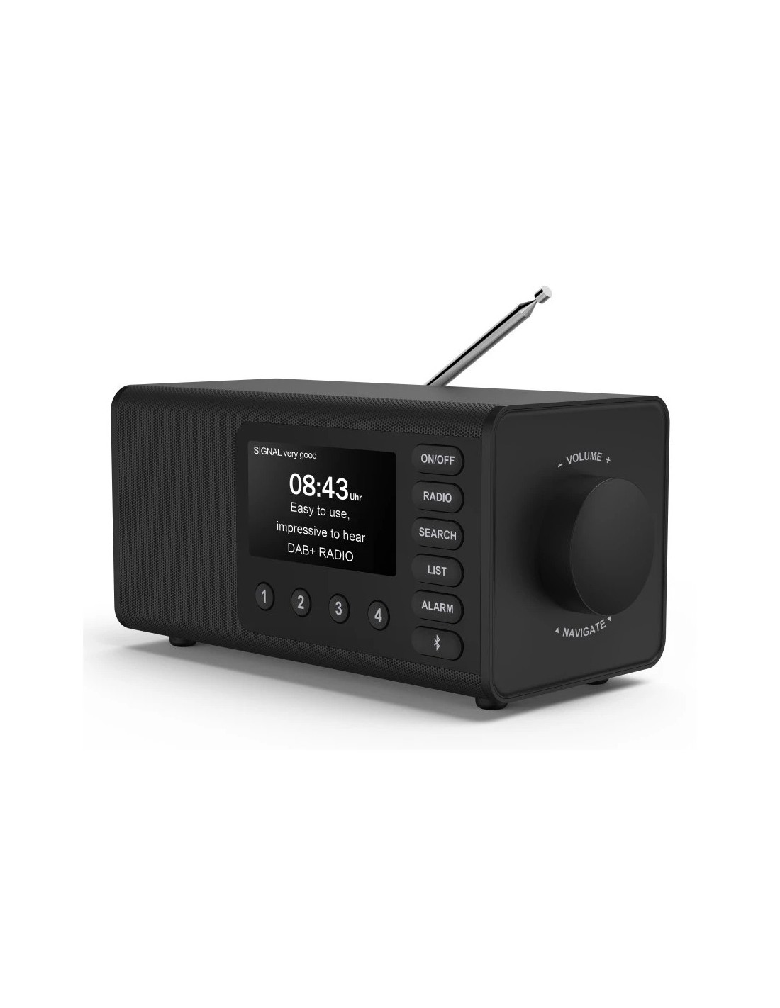 Hama Hama Digitale radio "DR1001BT", FM DAB DAB+, zwart Speakers