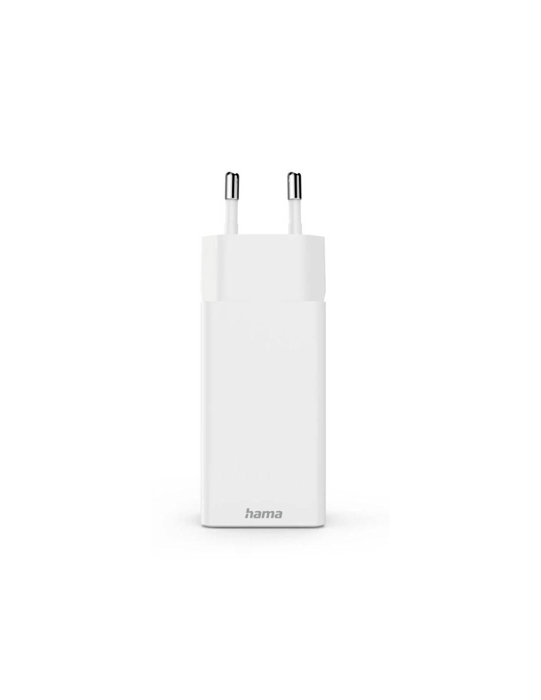 Hama Snellader, 2x USB-C PD, 1x USB-A QC, mini-oplader, 65W, wit Adapter