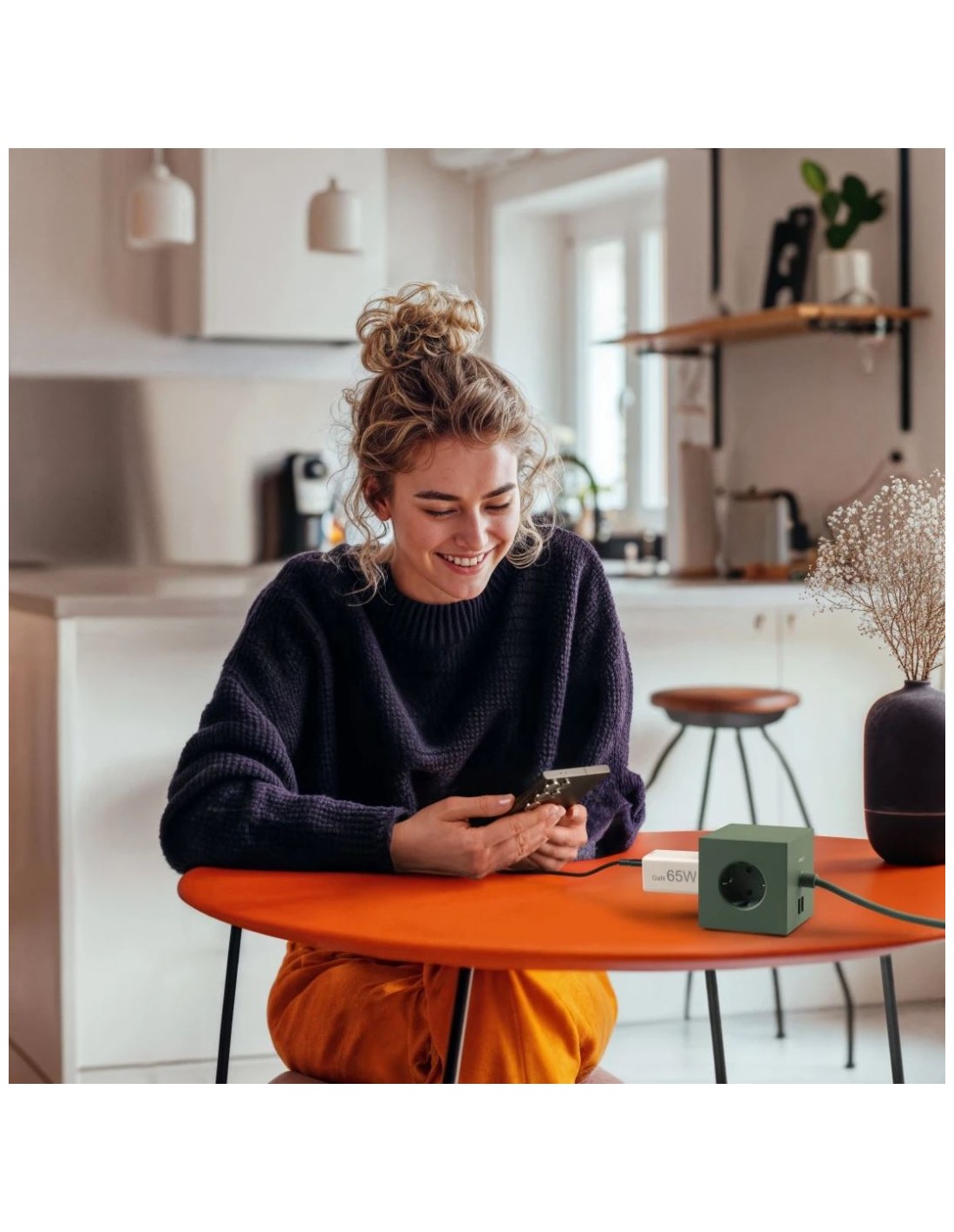 Hama Snellader, 2x USB-C PD, 1x USB-A QC, mini-oplader, 65W, wit Adapter