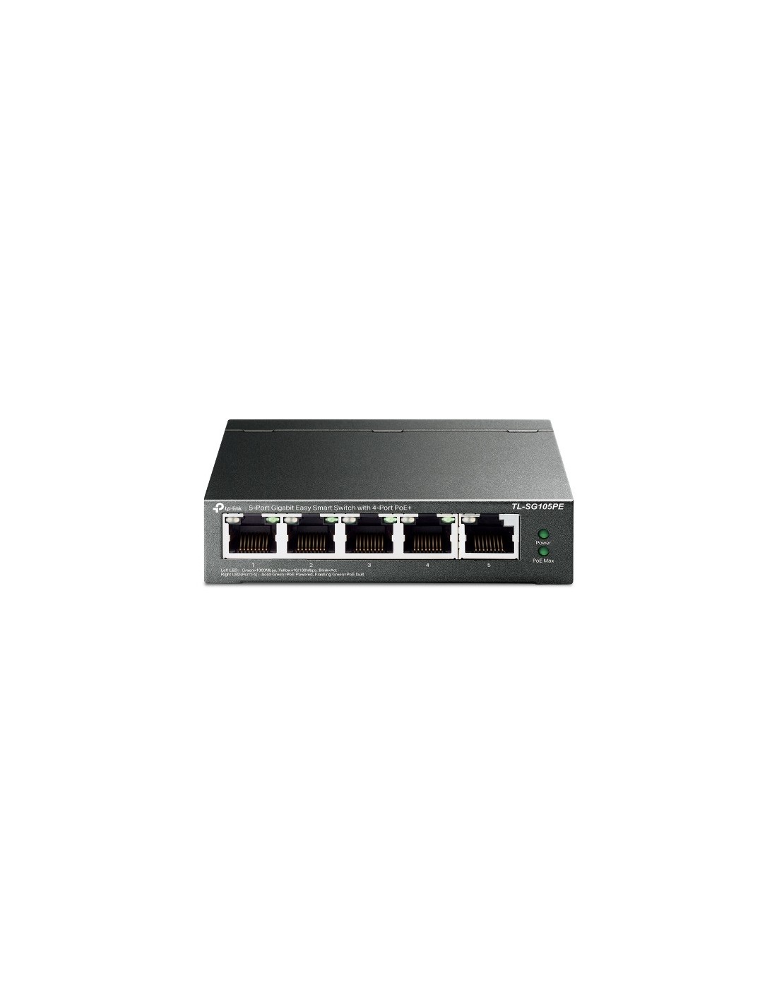TP-Link TL-SG105PE | Managed Smart Switch | 5 Poorten | Gigabit Ethernet (10 100 1000 Mbps) | 4x PoE+