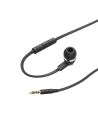 Oordopjes Joy, in-ear, microfoon, platte kabel, zwart