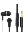 Oordopjes Joy, in-ear, microfoon, platte kabel, zwart