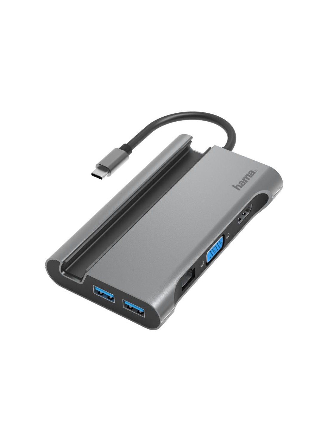 USB-C Connect2Mobile, 7-poorts, 3x USB-A, USB-C, VGA, HDMI, LAN/ethernet