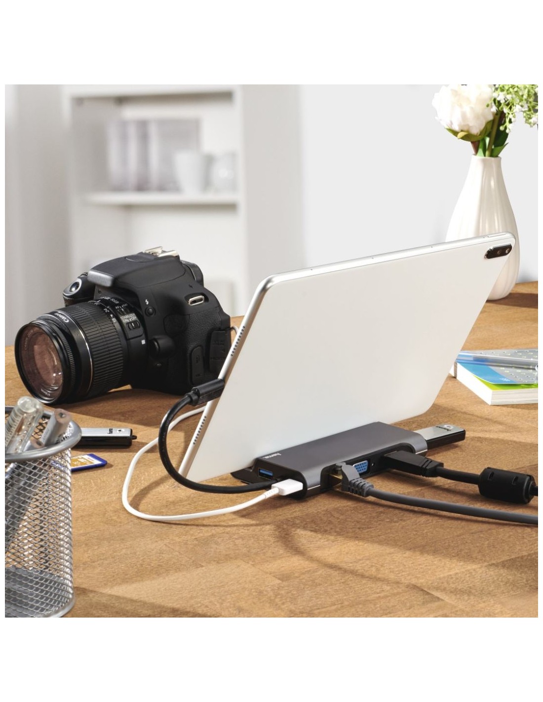 USB-C Connect2Mobile, 7-poorts, 3x USB-A, USB-C, VGA, HDMI, LAN/ethernet