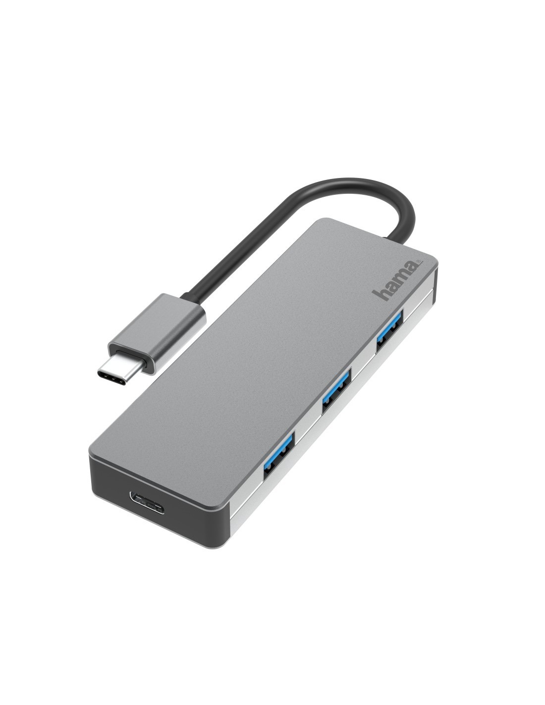 USB-C-hub, 4-poorts, USB 3.2 Gen2, 10 Gbit s, alu