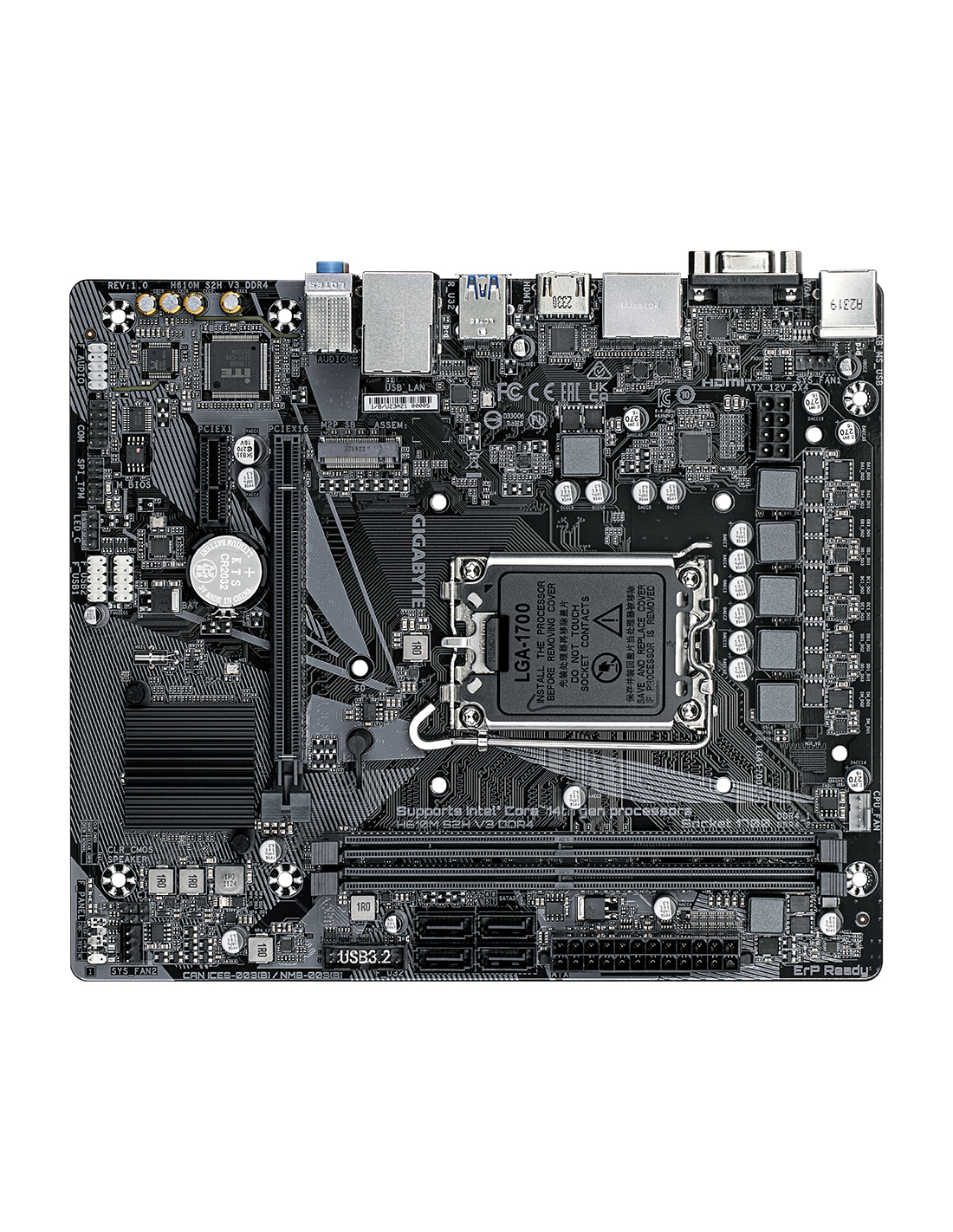 Gigabyte 1700 H610M S2H V3 DDR4 - M.2/2xDP/HDMI/VGA