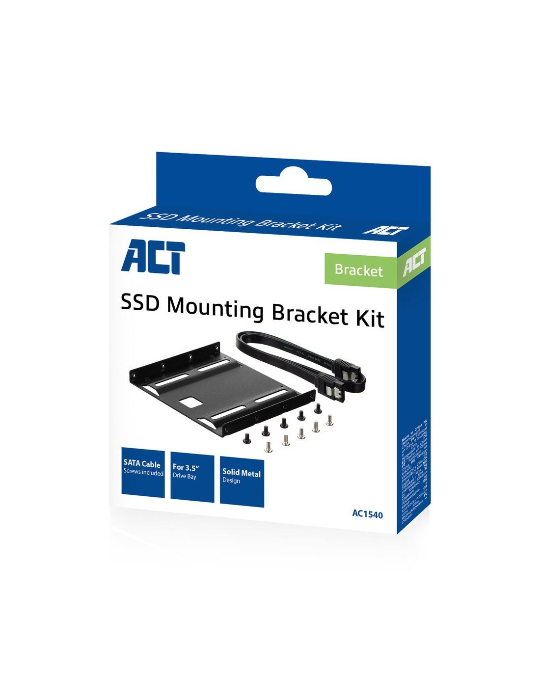 AC1540 | 2,5" naar 3,5" HDD/SSD-bracket | Inclusief SATA-kabel (50 cm) | Inclusief schroeven