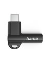 Hama Aux-adapter USB-C-3.5mm jack aansluiting, 90 hoekstekker, zwart Audio