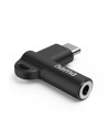 Hama Aux-adapter USB-C-3.5mm jack aansluiting, 90 hoekstekker, zwart Audio