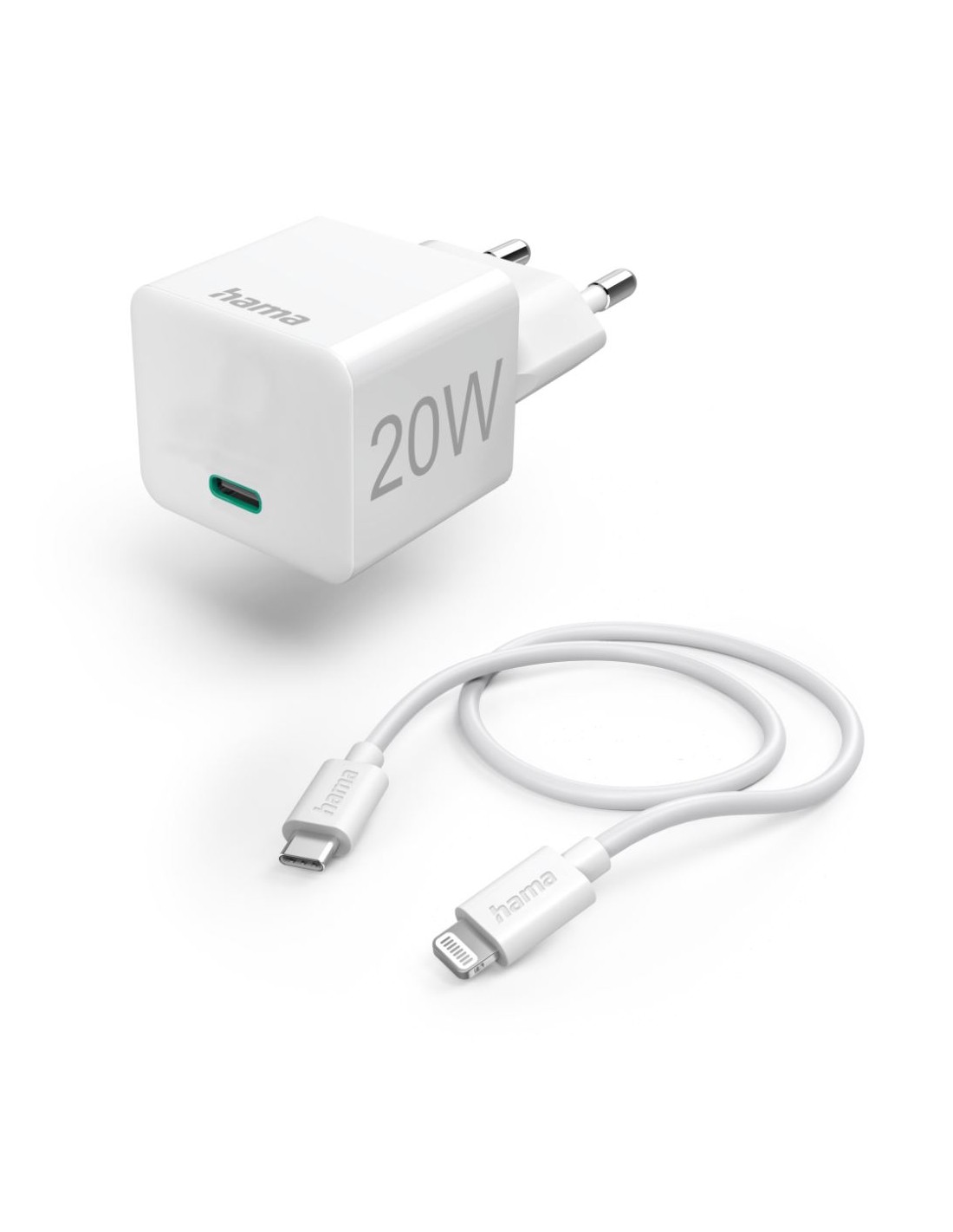 Oplaadset, Lightning, Power Delivery (PD), 20 W, wit