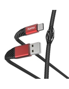 Hama Hama Oplaadkabel "Extreme", USB-A - USB-C, 1,5 m, nylon, zwart rood Kabel