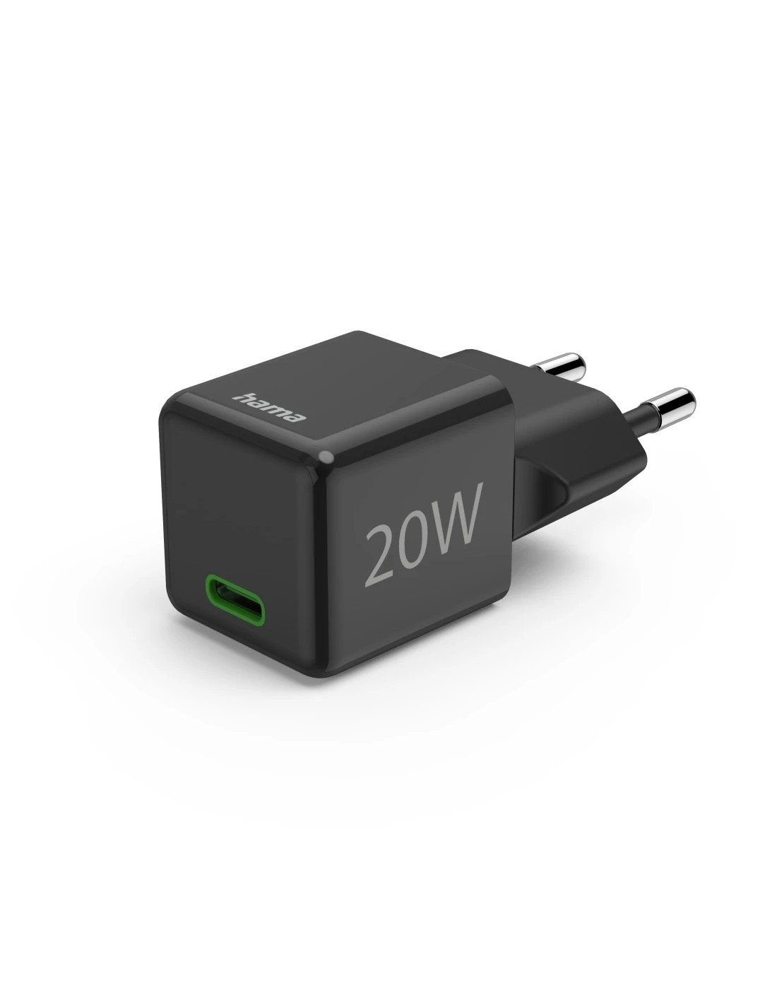 Hama Snellader, USB-C, Super-Mini-Charger, PD, 20 W, zwart Adapter