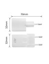 USB-C Charger Mini 110-240V 1 port GaNFast 33W white iPhone 12 13