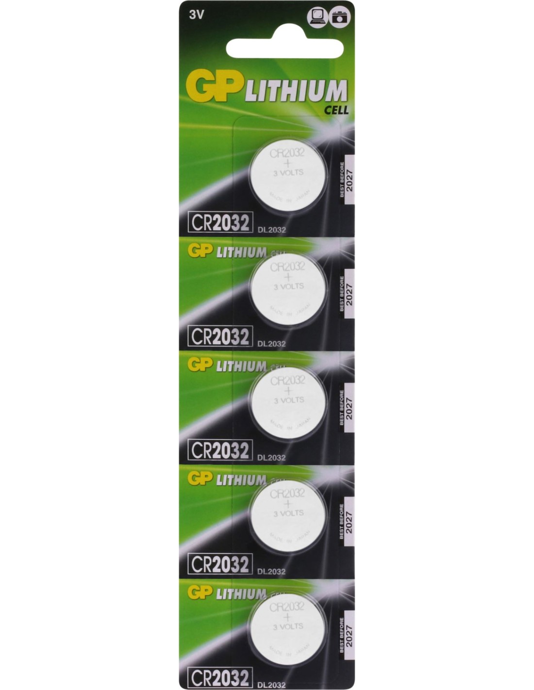 GP Lithium CR2032 blister 5