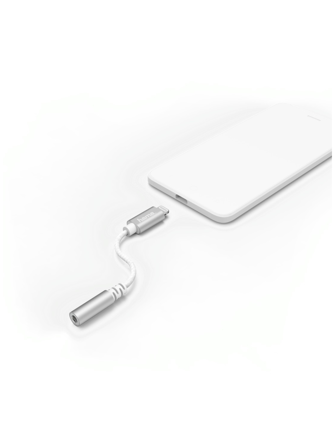 Hama Aux-adapter Lightning – 3,5-mm-jack-aansluiting, wit