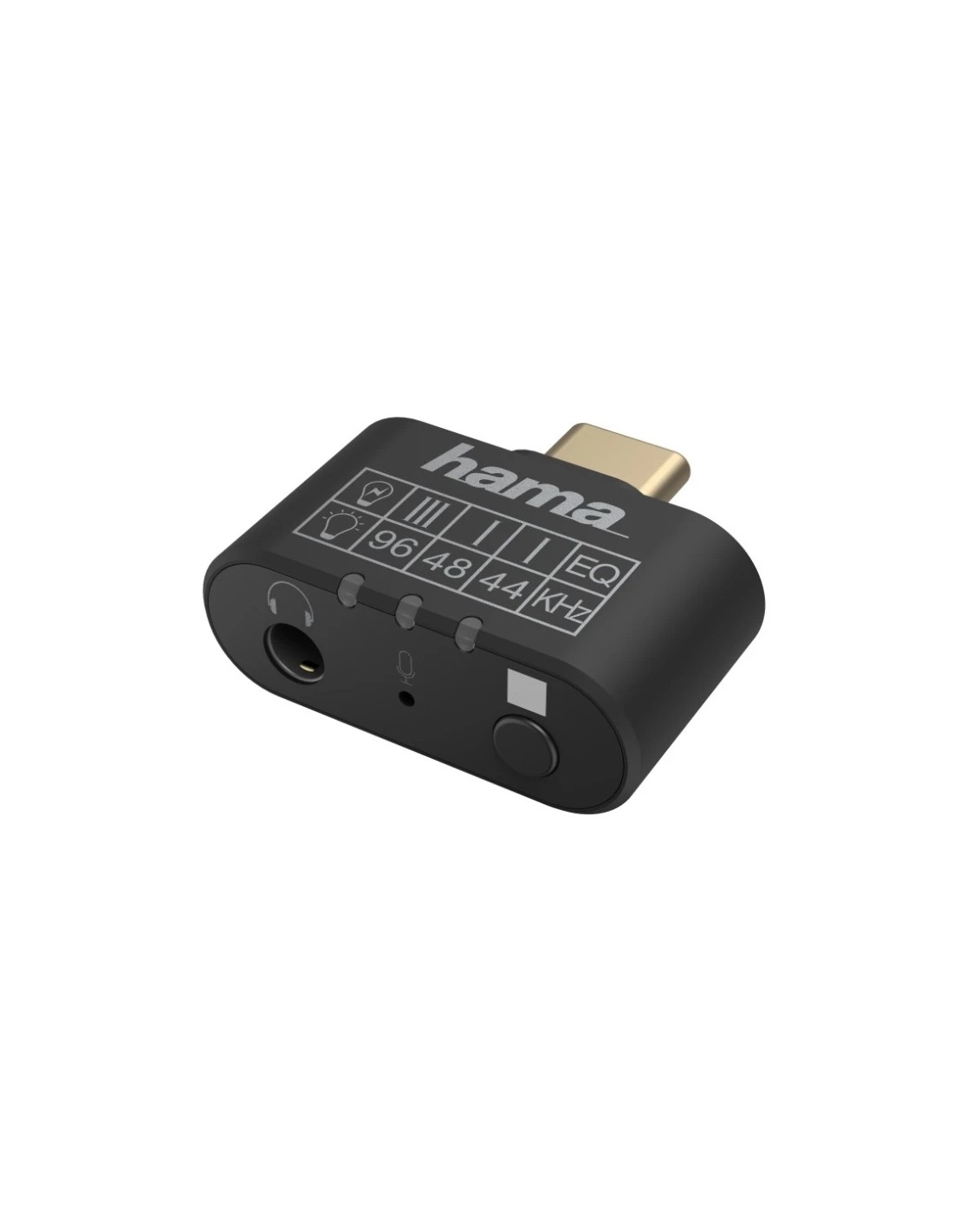 Audio-adapter, USB-C-stekker - 3,5-mm-jack-aansluiting, equalizer, microfoo