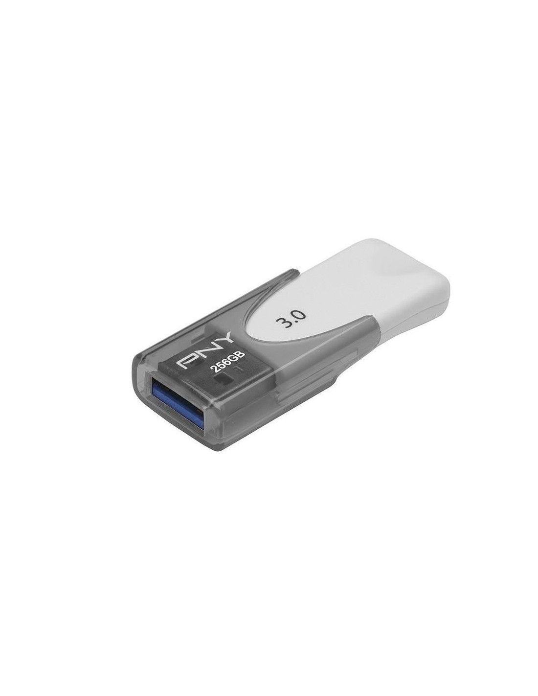 PNY ATTACHE 4 USB flash drive 256 GB USB Type-A 3.2 Gen 1 (3.1 Gen 1) Grijs, Wit USB Stick
