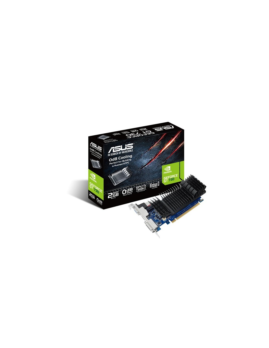 Asus GeForce GT 730 | 2GB GDDR5 VRAM | Low Profile | Videokaart | GPU | Nvidia