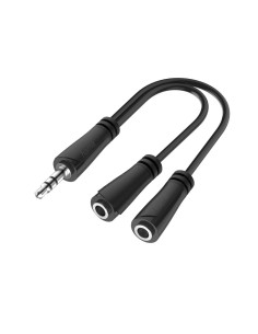 Audio-splitter, 3,5-mm-jack-stekker- 2x 3,5mm-jack-aansluiting, stereo